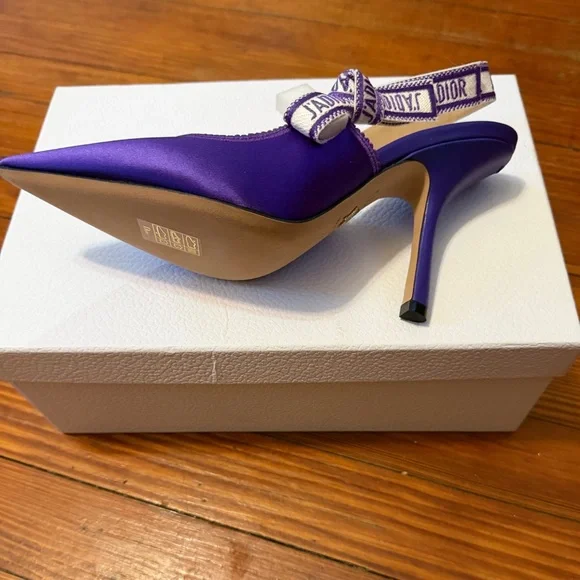 New in Box Authentic Dior J’adore Purple Slingback Heels size 39 - Picture 4 of 8